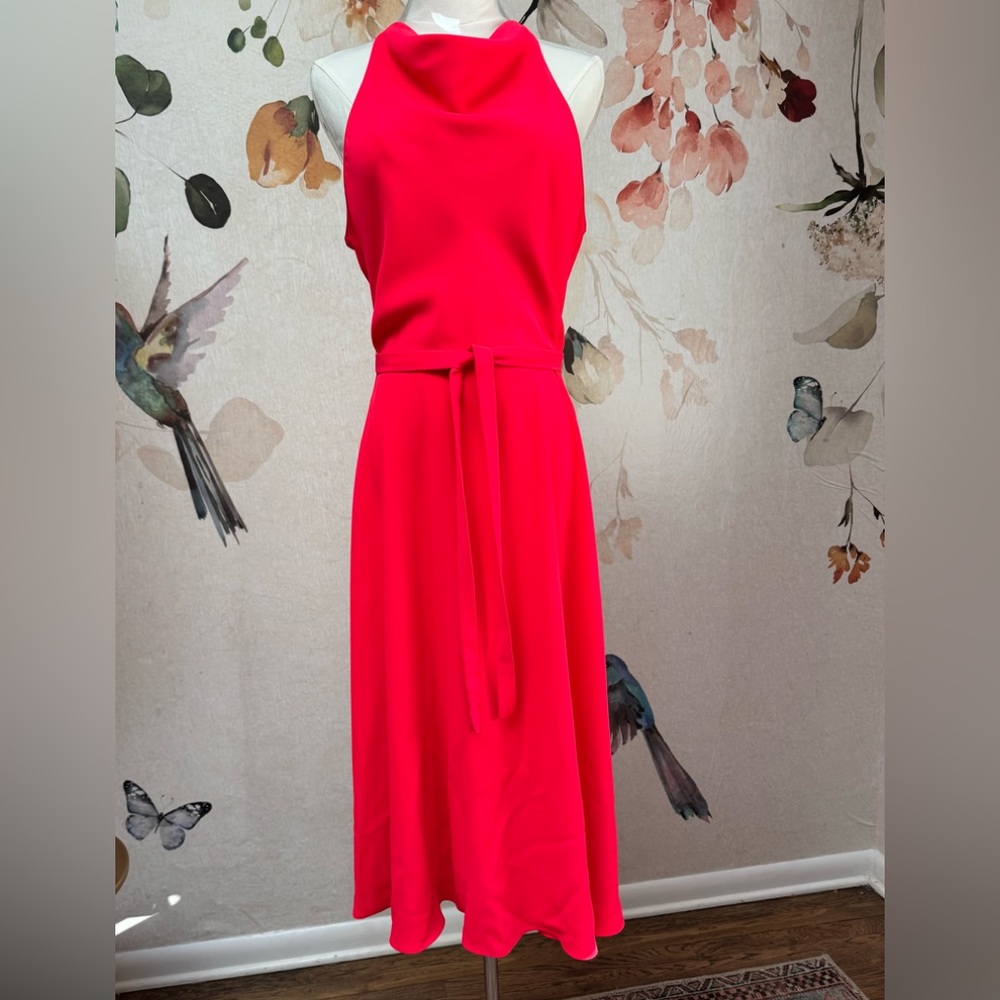 Amanda Uprichard Vibrant Pink Midi Dress